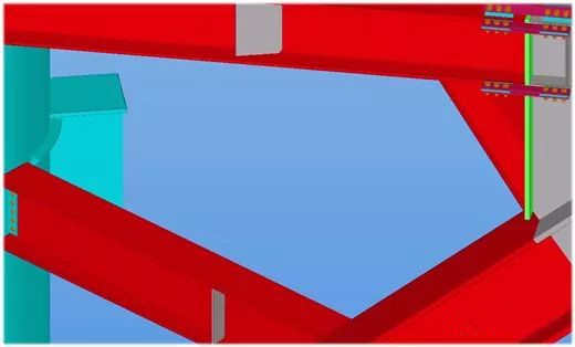伸臂桁架吊裝模擬